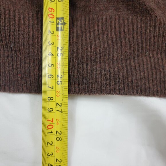 Daniel Cremieux Mens Large Signature Collection Brown Cashmere V Neck Sweater - Picture 8 of 8
